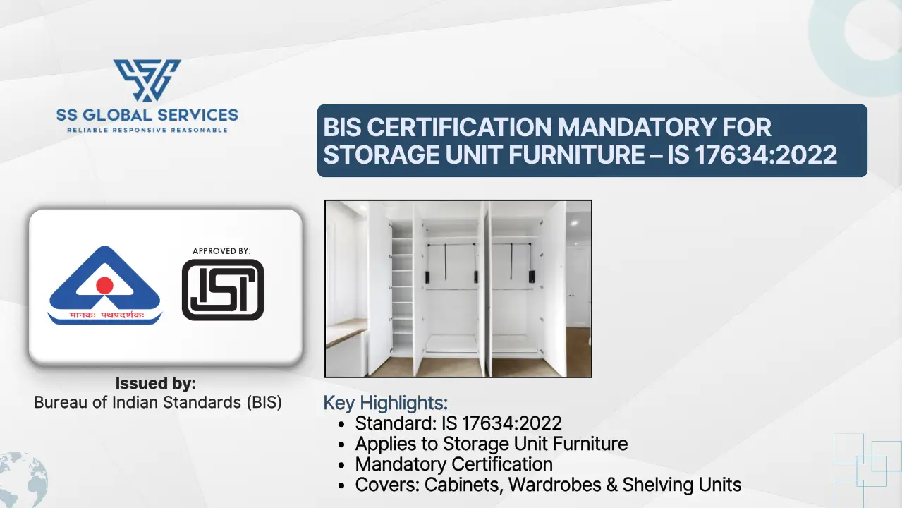 BIS Certification for Storage Unit Furniture – IS 17634:2022