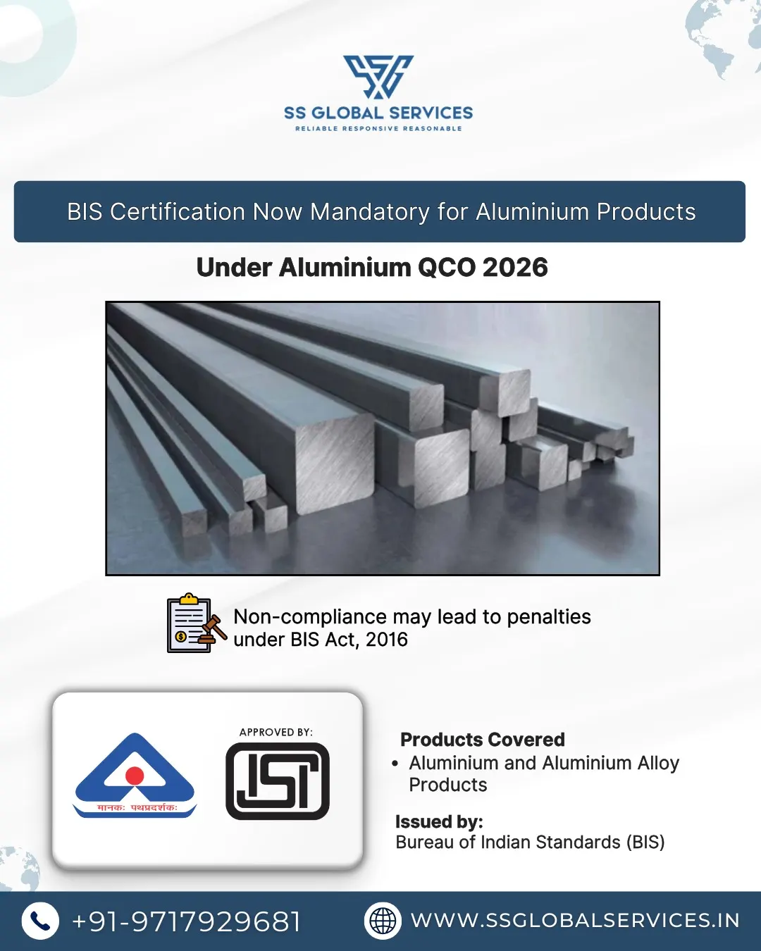 Aluminium and Aluminium Alloy QCO 2026: BIS Certification for Aluminium is Mandatory Now