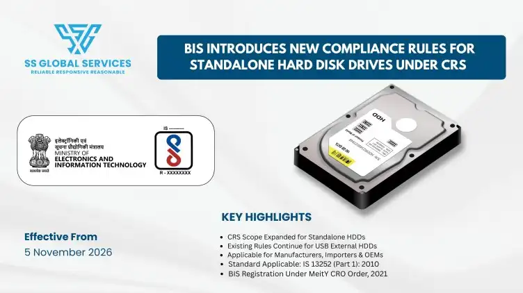 BIS Introduces New Compliance Rules for Standalone Hard Disk Drives Under CRS