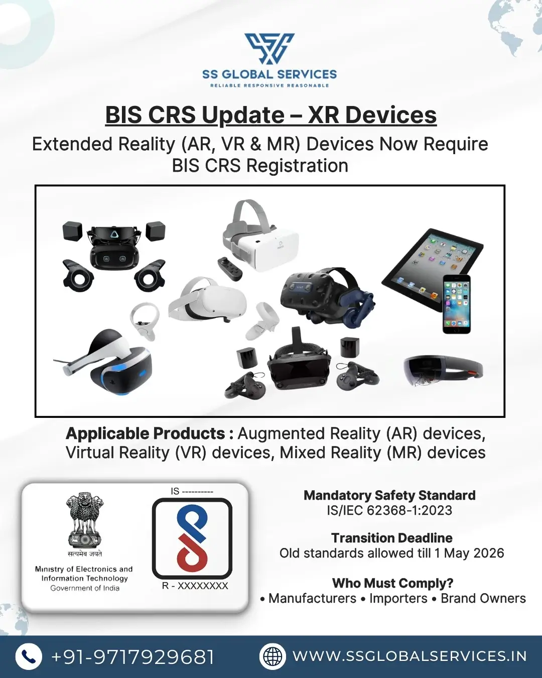 BIS Makes AR, VR & MR (Extended Reality) Devices Mandatory Under CRS