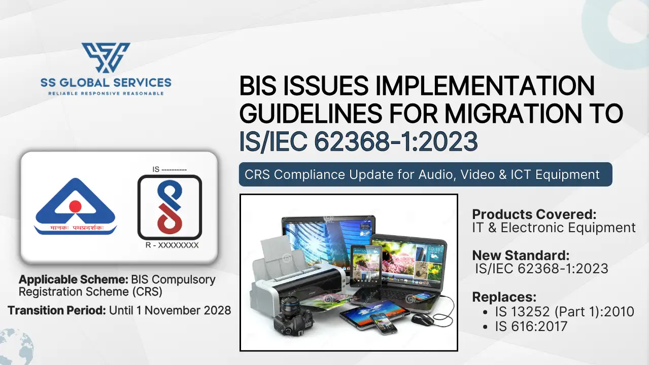 BIS IS/IEC 62368-1:2023 Guidelines under CRS for Electronic Products