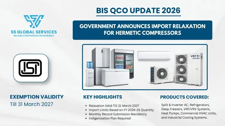 Government Announces Import Relaxation for Hermetic Compressors Under QCO 2026